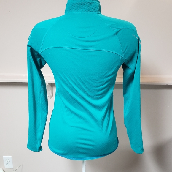 Adidas half zipped running sweater, size Small, turqoise - Picture 4 of 8
